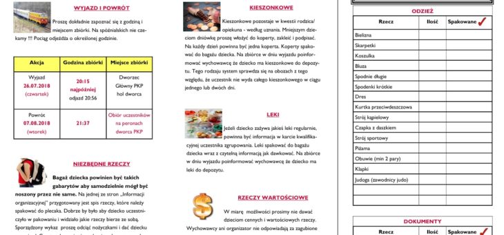 Broszura informacyjna dla rodziców SIANOŻĘTY 2018