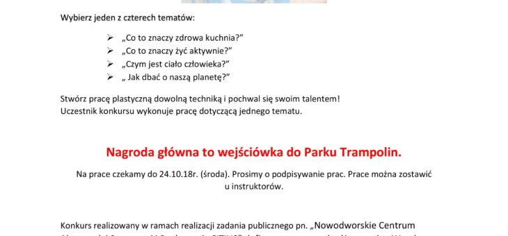 Ogłoszenie konkursu plastycznego