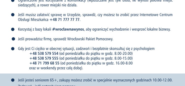 Kampania informacyjna Wrocławia #zostajęwdomu