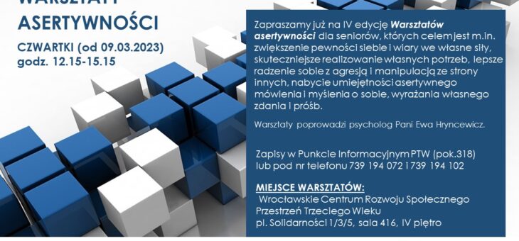 Warsztaty asertywności #WCRS