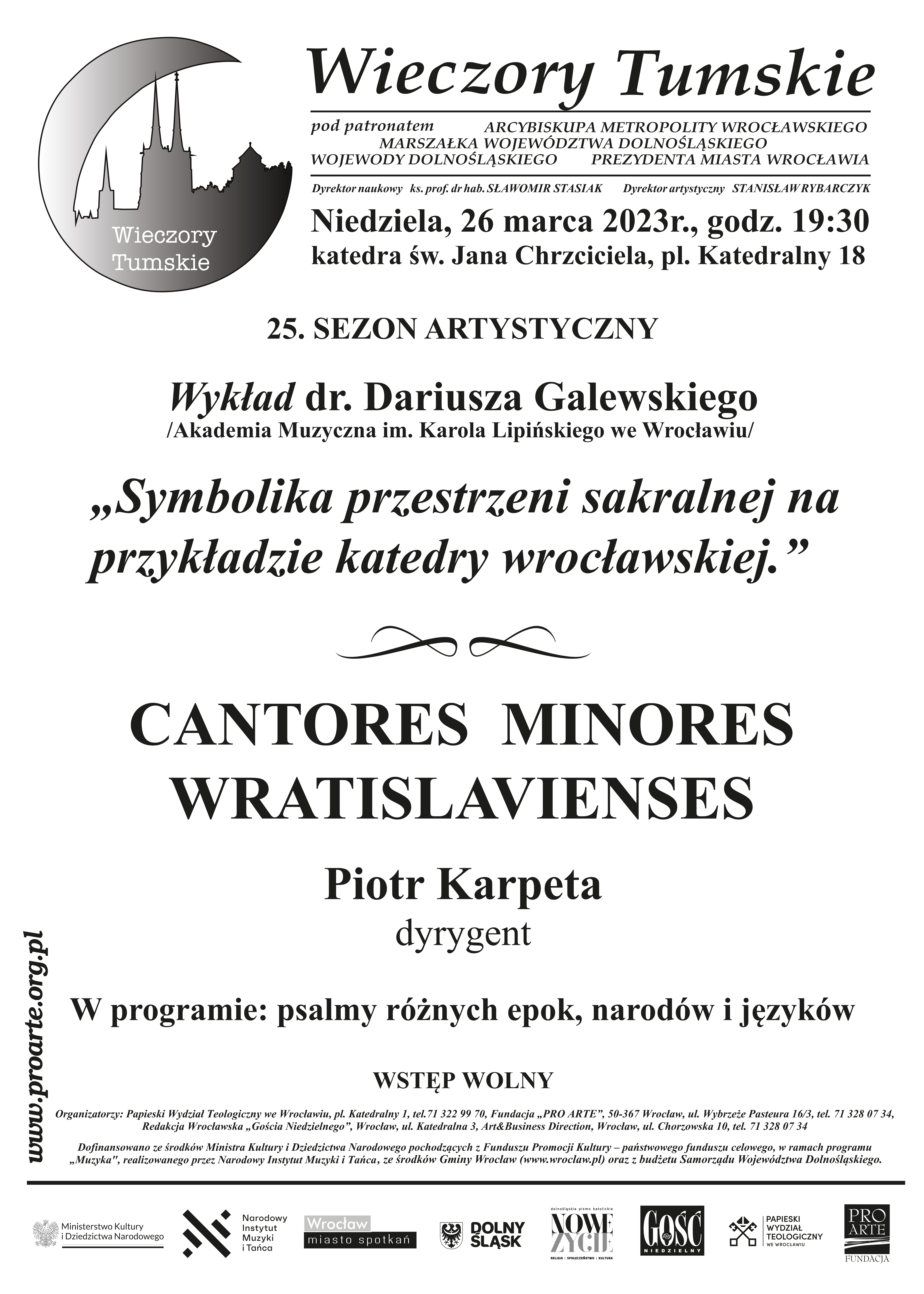 25. Sezon Artystyczny Wieczorów Tumskich #zaproszenie